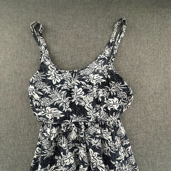 North Shore Sun Dress One Size Pineapples Scoop Neck Adjustable Straps Rayon - Picture 2 of 11